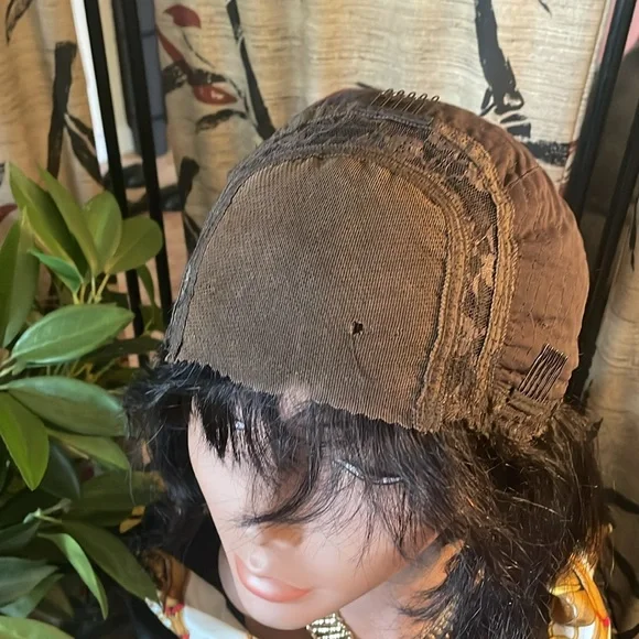 “Aoki” Short Human hair Wig 10”